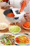 Magic Rotate Vegetable Cutter with Drain Basket Multi-functional