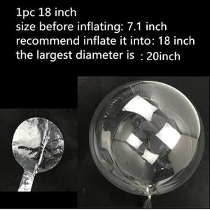Handle Led Balloon With Sticks Luminous Transparent