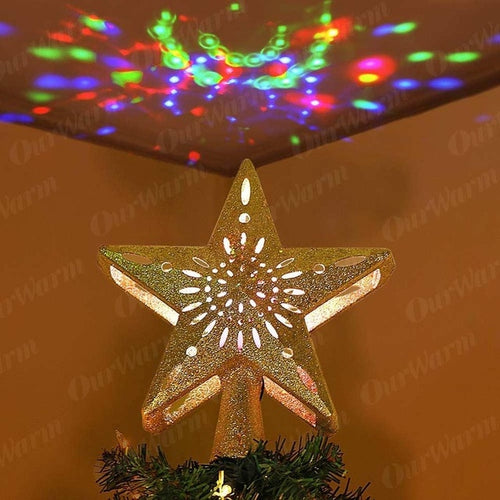 Projector Christmas Tree Topper LED Star