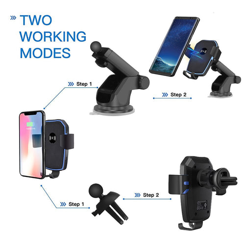 Automatic Wireless Car Charger and Phone Holder