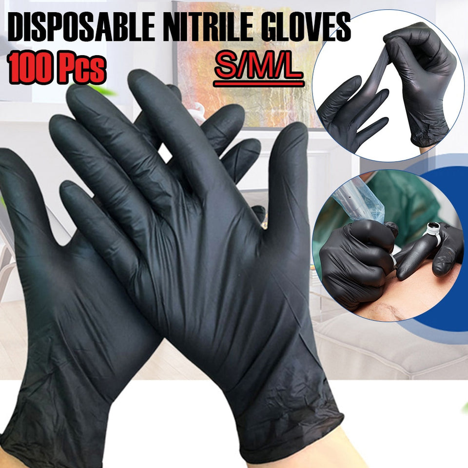 Black Anti-Virus Latex Gloves