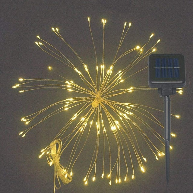 120 LED Solar Fairy String Lights Starburst Twinkle Light