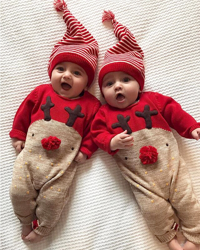 Newborn Baby Boys Girl Christmas Rompers