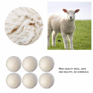 6PCS/pack Laundry Clean Ball Wool Dryer