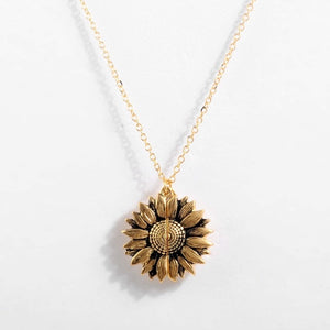 You are my sunshine Open Locket Sunflower Pendant