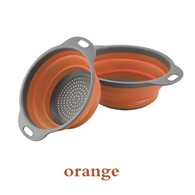 Silicone Folding Drain Basket Kitchen