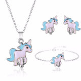 Cartoon Unicorn Necklace Set