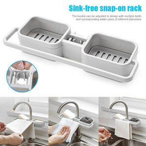 Storage Organizer for Kitchen Sink Faucet Sponge