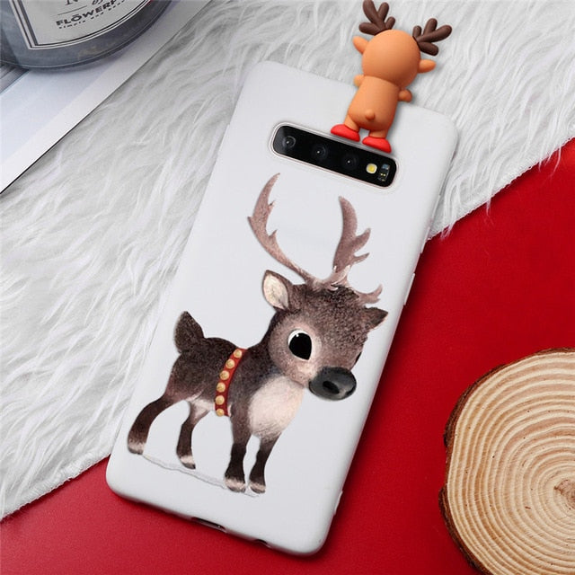 Cartoon Christmas Case For Samsung Galaxy S8 S9 S10 Plus S6 S7 Edge S10E