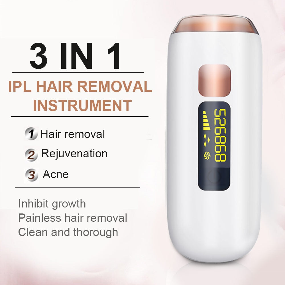 3 in 1 IPL Laser Epilator Permanent LCD Hair Removal