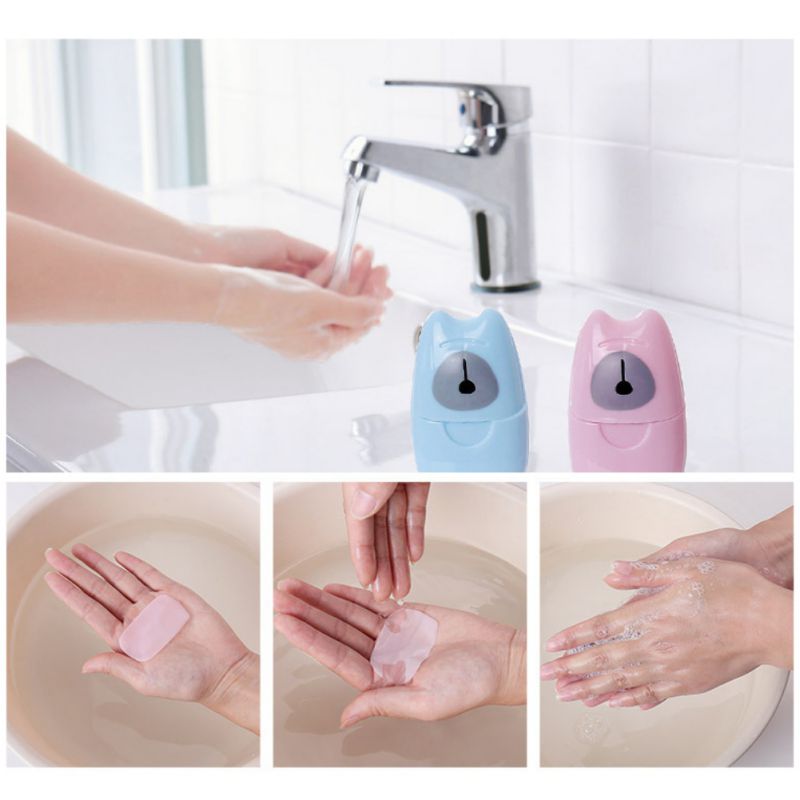 Portable Hand-Washing Soap Paper (50 Pcs/BOX)