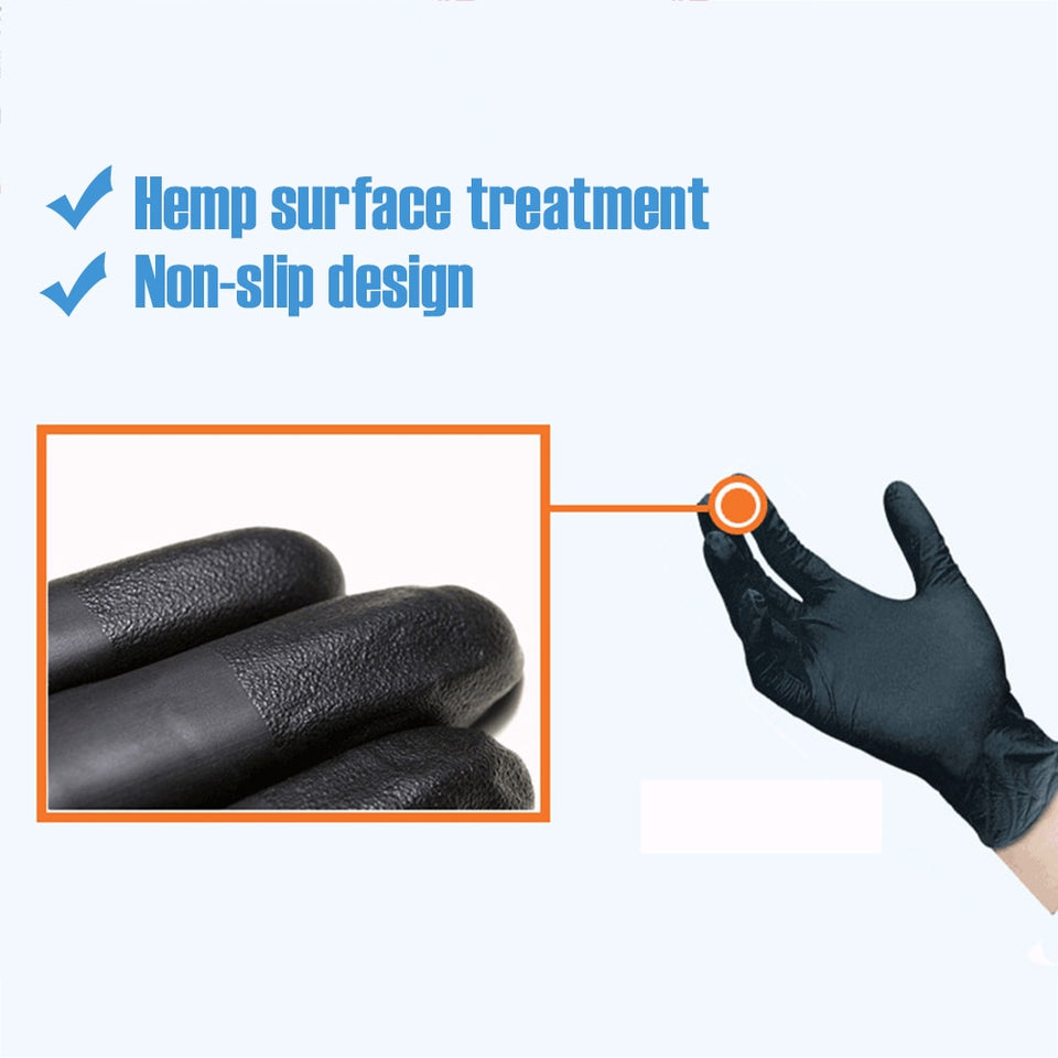 Black Anti-Virus Latex Gloves