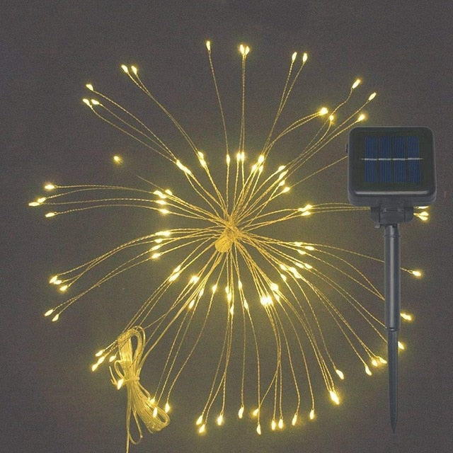 120 LED Solar Fairy String Lights Starburst Twinkle Light ...