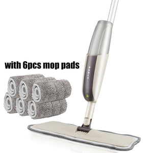 Spray Floor Mop with Reusable Microfiber