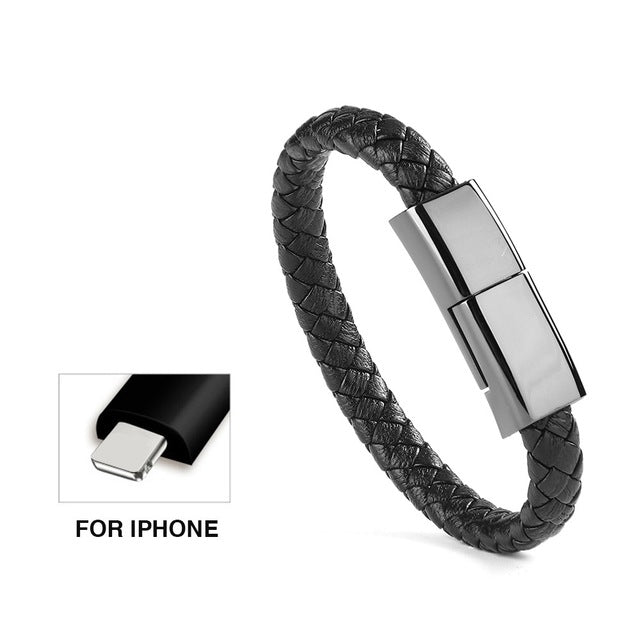 Bracelet USB Charger Mobile Phone Data Cable Fast Charger  iphone X 7 8 plus samsung S8